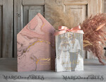 SAVE THE DATES photo vellum plexi  Pink Gold Marble Save the Date Cards with Photo, Vellum Save Our Dates with Photo Gold Foil Calendar Cards 17