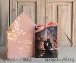 SAVE THE DATES photo vellum plexi  Blush Pink Callendar Clear Gold Save the Date Cards with Photo, Plexi Save Our Dates with Photo 8