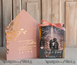 SAVE THE DATES photo vellum plexi  Blush Pink Callendar Clear Gold Save the Date Cards with Photo, Plexi Save Our Dates with Photo 8