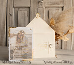 SAVE THE DATES photo vellum plexi   Save the Date Cards with Photo, Vellum Golden Save Our Dates with Photo 15