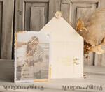 SAVE THE DATES photo vellum plexi   Save the Date Cards with Photo, Vellum Golden Save Our Dates with Photo 15