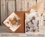 SAVE THE DATES photo vellum plexi   Terracotta Save the Date Cards with Photo, Burnt Orange Vellum Golden Save Our Dates with Photo 14