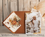 SAVE THE DATES photo vellum plexi   Terracotta Save the Date Cards with Photo, Burnt Orange Vellum Golden Save Our Dates with Photo 14