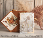 SAVE THE DATES photo vellum plexi   Terracotta Save the Date Cards with Photo, Burnt Orange Vellum Golden Save Our Dates with Photo 14