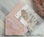 SAVE THE DATES photo vellum plexi  Pink Gold Marble Save the Date Cards with Photo, Vellum Save Our Dates with Photo Gold Foil Calendar Cards 17