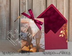 SAVE THE DATES photo vellum plexi  Maroon Burgundy Callendar Clear Gold Save the Date Cards with Photo, Plexi Save Our Dates with Photo 16