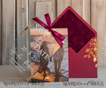 SAVE THE DATES photo vellum plexi  Maroon Burgundy Callendar Clear Gold Save the Date Cards with Photo, Plexi Save Our Dates with Photo 16