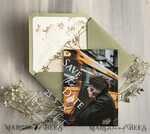 SAVE THE DATES photo vellum plexi  Sage Green Baby Breath  Save the Date Cards with Photo, Greenery Plexi Clear Save Our Dates with Photo 7