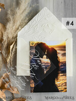 SAVE THE DATES photo vellum plexi  Embossed Save the Date Cards with Photo, Ivory Plexi Clear Save Our Dates with Photo 9