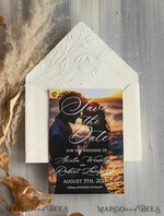 SAVE THE DATES photo vellum plexi  Embossed Save the Date Cards with Photo, Ivory Plexi Clear Save Our Dates with Photo 9