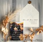 SAVE THE DATES photo vellum plexi  Embossed Save the Date Cards with Photo, Ivory Plexi Clear Save Our Dates with Photo 9