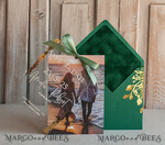 SAVE THE DATES photo vellum plexi  Emerald green Velvet Clear Gold Save the Date Cards with Photo, Plexi Save Our Dates with Photo 13