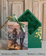 SAVE THE DATES photo vellum plexi  Emerald green Velvet Clear Gold Save the Date Cards with Photo, Plexi Save Our Dates with Photo 13