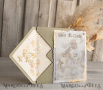 SAVE THE DATES photo vellum plexi  Sage green  and Gold Deckled Edges Save the Date Cards with Photo, Boho Vellum Golden Save Our Dates with Photo 8