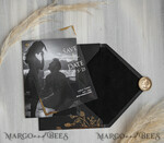 SAVE THE DATES photo vellum plexi  Black Gold Velvet Save the Date Cards with Photo, Plexi Clear Save Our Dates with Photo 11