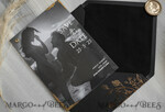 SAVE THE DATES photo vellum plexi  Black Gold Velvet Save the Date Cards with Photo, Plexi Clear Save Our Dates with Photo 11