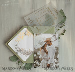 SAVE THE DATES photo vellum plexi  sage green Gold Calendar Save the Date Cards with Photo, Vellum Save Our Dates with Photo Gold Foil Calendar Cards 12