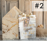 SAVE THE DATES photo vellum plexi  Ivory Gold Marble Save the Date Cards with Photo, Vellum Save Our Dates with Photo Gold Foil Calendar Cards 13