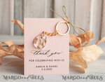 WEDDING FAVORS Resin Custom Resin Keychain Wedding Favors For Guests in bulk Custom Resin Keychain, Golden personalised Thank you gifts Teardrop Keychain with Gold-Plated Stainless Steel Hardware4