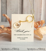 WEDDING FAVORS Resin Custom Resin Keychain Wedding Favors For Guests in bulk Custom Resin Keychain, Golden personalised Thank you gifts Teardrop Keychain with Gold-Plated Stainless Steel Hardware5