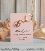 WEDDING FAVORS Resin Custom Resin Keychain Wedding Favors For Guests in bulk Custom Resin Keychain, Golden personalised Thank you gifts Teardrop Keychain with Gold-Plated Stainless Steel Hardware3