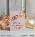 WEDDING FAVORS Resin Custom Resin Keychain Wedding Favors For Guests in bulk Custom Resin Keychain, Golden personalised Thank you gifts Teardrop Keychain with Gold-Plated Stainless Steel Hardware7