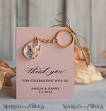 WEDDING FAVORS Resin Custom Resin Keychain Wedding Favors For Guests in bulk Custom Resin Keychain Personalised Thank you gifts Teardrop Keychain with Gold-Plated Stainless Steel Hardware18