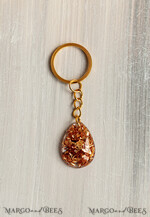 WEDDING FAVORS Resin Custom Resin Keychain Wedding Favors For Guests in bulk Custom Resin Keychain, Golden personalised Thank you gifts Teardrop Keychain with Gold-Plated Stainless Steel Hardware9