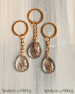 WEDDING FAVORS Resin Custom Resin Keychain Wedding Favors For Guests in bulk Custom Resin Keychain, Golden personalised Thank you gifts Teardrop Keychain with Gold-Plated Stainless Steel Hardware7