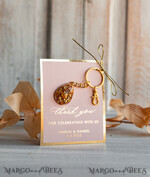 WEDDING FAVORS Resin Custom Resin Keychain Wedding Favors For Guests in bulk Custom Resin glamour golden Keychain, Golden personalised Thank you gifts Teardrop Keychain with Gold-Plated Stainless Steel Hardware7
