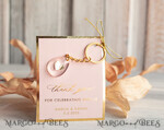 WEDDING FAVORS Resin Custom Resin Keychain Wedding Favors For Guests in bulk Custom Resin Keychain with heart, Golden personalised Thank you gifts Teardrop Keychain with Gold-Plated Stainless Steel Hardware6