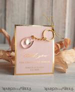 WEDDING FAVORS Resin Custom Resin Keychain Wedding Favors For Guests in bulk Custom Resin Keychain with heart, Golden personalised Thank you gifts Teardrop Keychain with Gold-Plated Stainless Steel Hardware6