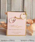 WEDDING FAVORS Resin Custom Resin Keychain Wedding Favors For Guests in bulk Custom Resin Keychain with heart, Golden personalised Thank you gifts Teardrop Keychain with Gold-Plated Stainless Steel Hardware6