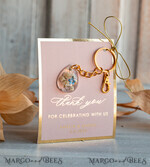 WEDDING FAVORS Resin Custom Resin Keychain Wedding Favors For Guests in bulk Custom Resin forget me not and baby breath flower  Keychain, Golden personalised Thank you gifts Teardrop Keychain with Gold-Plated Stainless Steel Hardware8