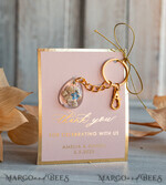 WEDDING FAVORS Resin Custom Resin Keychain Wedding Favors For Guests in bulk Custom Resin forget me not and baby breath flower  Keychain, Golden personalised Thank you gifts Teardrop Keychain with Gold-Plated Stainless Steel Hardware8