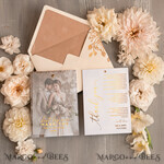 THANK YOU CARDS photo gold vellum plexi vellum Wedding Photo Thank You Cards, velvet black Wedding Thank You Cards with Photo, Minimalist Thank You Cards Wedding5