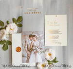 THANK YOU CARDS photo gold vellum plexi Printed vellum Wedding Photo Thank You Cards, Modern Wedding Thank You Cards with Photo, Minimalist Thank You Cards Wedding6