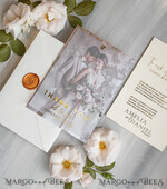 THANK YOU CARDS photo gold vellum plexi Printed vellum Wedding Photo Thank You Cards, Modern Wedding Thank You Cards with Photo, Minimalist Thank You Cards Wedding6