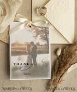 THANK YOU CARDS photo gold vellum plexi Printed vellum Wedding Photo Thank You Cards, Modern Wedding Thank You Cards with Photo, Minimalist Thank You Cards Wedding11