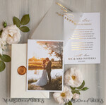 THANK YOU CARDS photo gold vellum plexi Printed vellum Wedding Photo Thank You Cards, Modern Wedding Thank You Cards with Photo, Minimalist Thank You Cards Wedding8