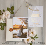 THANK YOU CARDS photo gold vellum plexi Printed vellum Wedding Photo Thank You Cards, Modern Wedding Thank You Cards with Photo, Minimalist Thank You Cards Wedding8
