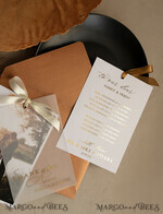 THANK YOU CARDS photo gold vellum plexi Printed vellum Wedding Photo Thank You Cards, Modern Wedding Thank You Cards with Photo, Minimalist Thank You Cards Wedding4