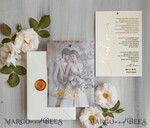 THANK YOU CARDS photo gold vellum plexi Printed vellum Wedding Photo Thank You Cards, Modern Wedding Thank You Cards with Photo, Minimalist Thank You Cards Wedding6