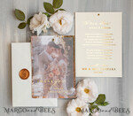 THANK YOU CARDS photo gold vellum plexi Printed vellum Wedding Photo Thank You Cards, Modern Wedding Thank You Cards with Photo, Minimalist Thank You Cards Wedding7