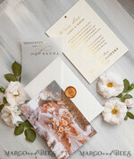THANK YOU CARDS photo gold vellum plexi Printed vellum Wedding Photo Thank You Cards, Modern Wedding Thank You Cards with Photo, Minimalist Thank You Cards Wedding7