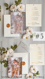 THANK YOU CARDS photo gold vellum plexi Printed vellum Wedding Photo Thank You Cards, Modern Wedding Thank You Cards with Photo, Minimalist Thank You Cards Wedding7