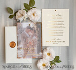 THANK YOU CARDS photo gold vellum plexi Printed vellum Wedding Photo Thank You Cards, Modern Wedding Thank You Cards with Photo, Minimalist Thank You Cards Wedding7