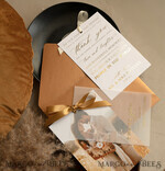 THANK YOU CARDS photo gold vellum plexi Printed vellum Wedding Photo Thank You Cards, Modern Wedding Thank You Cards with Photo, Minimalist Thank You Cards Wedding8