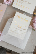 WEDDING INVITATIONS whimsical boho invites Whimsical Blush Gold Wedding Invitation with vellum etui natural dierd flowers pampass gras, Garden Elegant Floral Wedding Invitation with mirror gold heart35