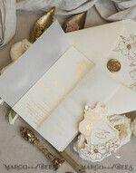 WEDDING INVITATIONS whimsical boho invites Vintage Floral Crest Monogram Blush Wedding Invitation with chiffon torn bow,  French Provence Garden Elegant Floral Wedding Invitation suite Deckled Torn edges , Elegant Toile de Jouy & Baroque Invitation set 22